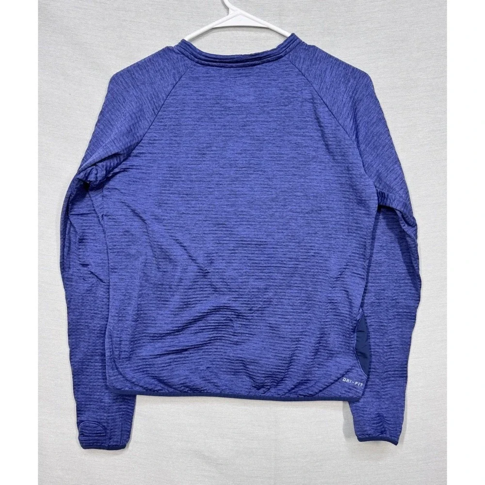 Nike Running Womens Thermal Shirt Sz M Sweater Purple Thumbholes Dri-FIT